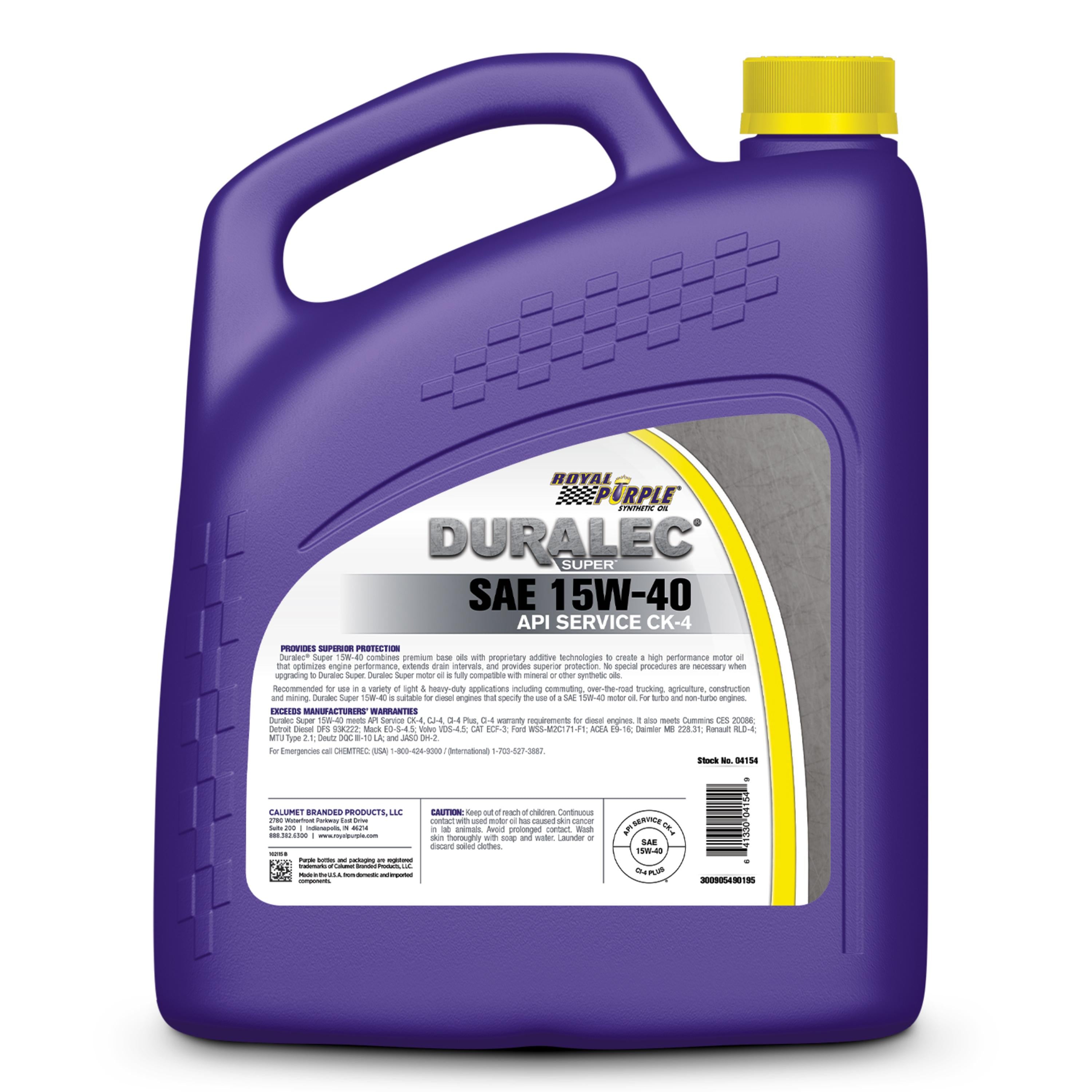 Royal Purple Duralec Super Diesel Full Synthetic Engine Oil 15W-40 1 Gallon