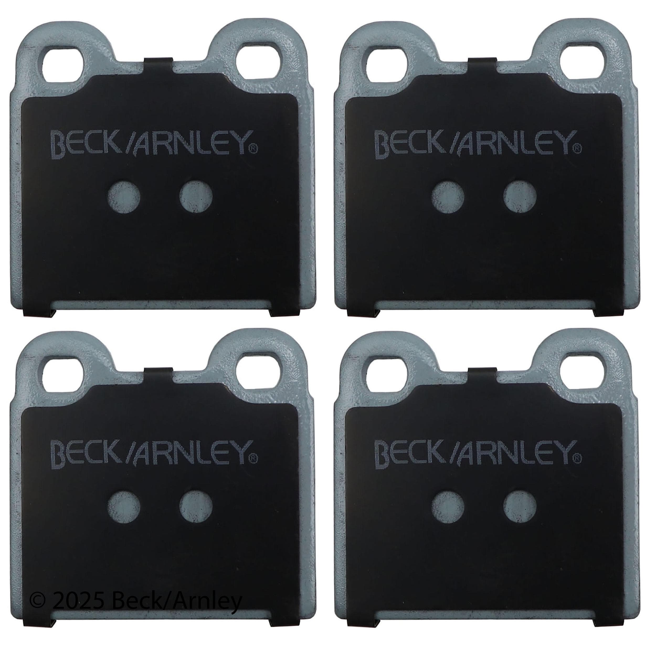 Beck / Arnley Organic Disc Brake Pad Set 085-0654