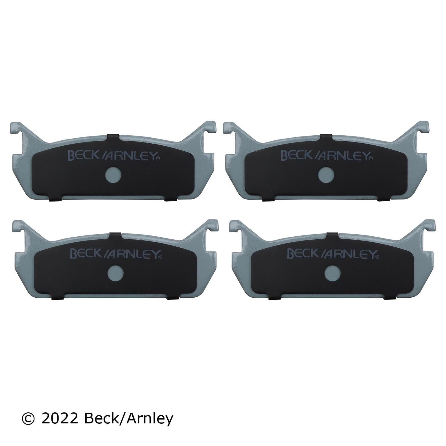 Beck / Arnley Organic Brake Pads 085-1389