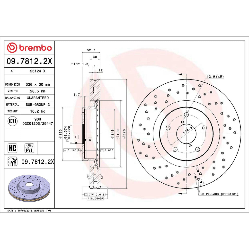 Brembo Disc Brake Rotor 09.7812.2X