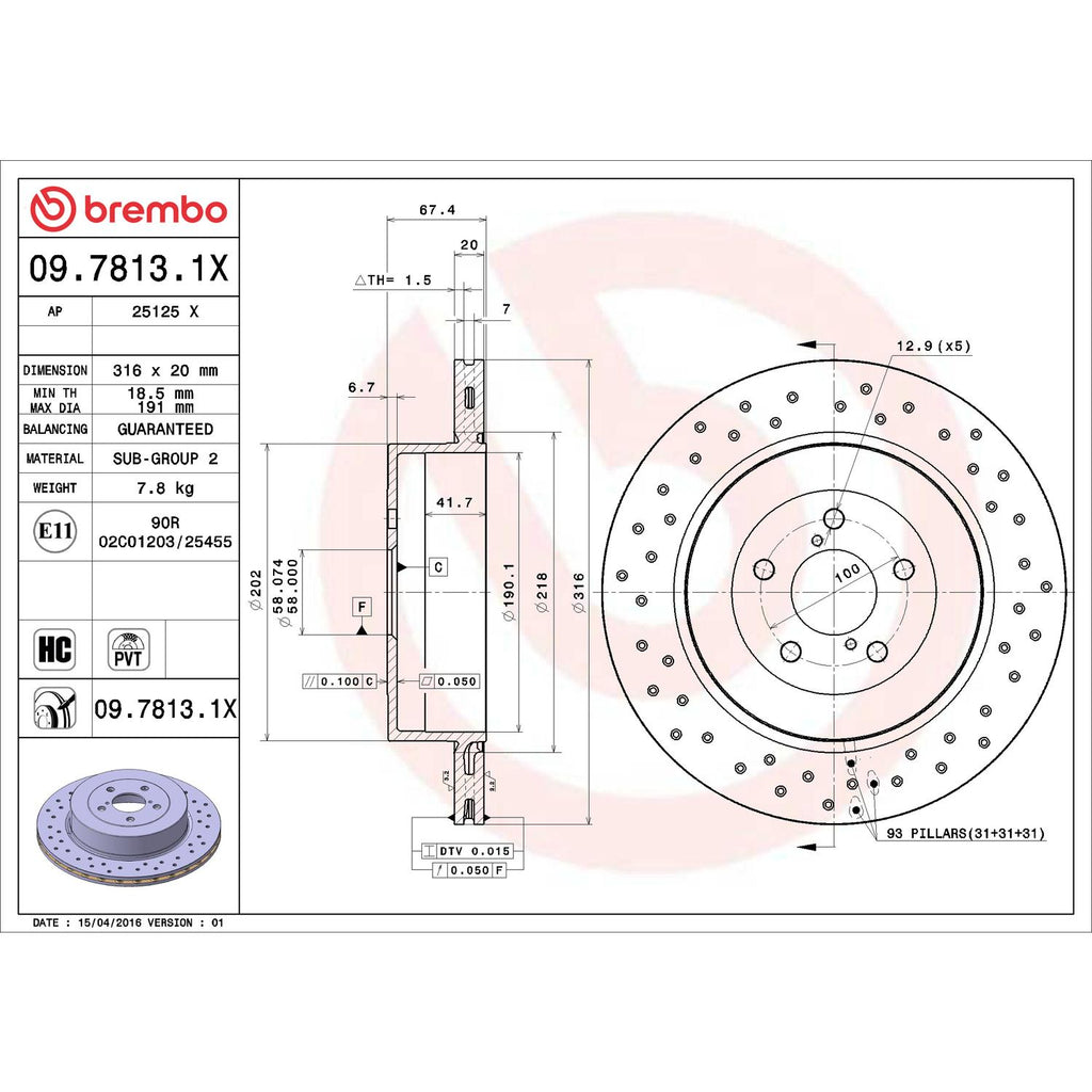 Brembo Disc Brake Rotor 09.7813.1X