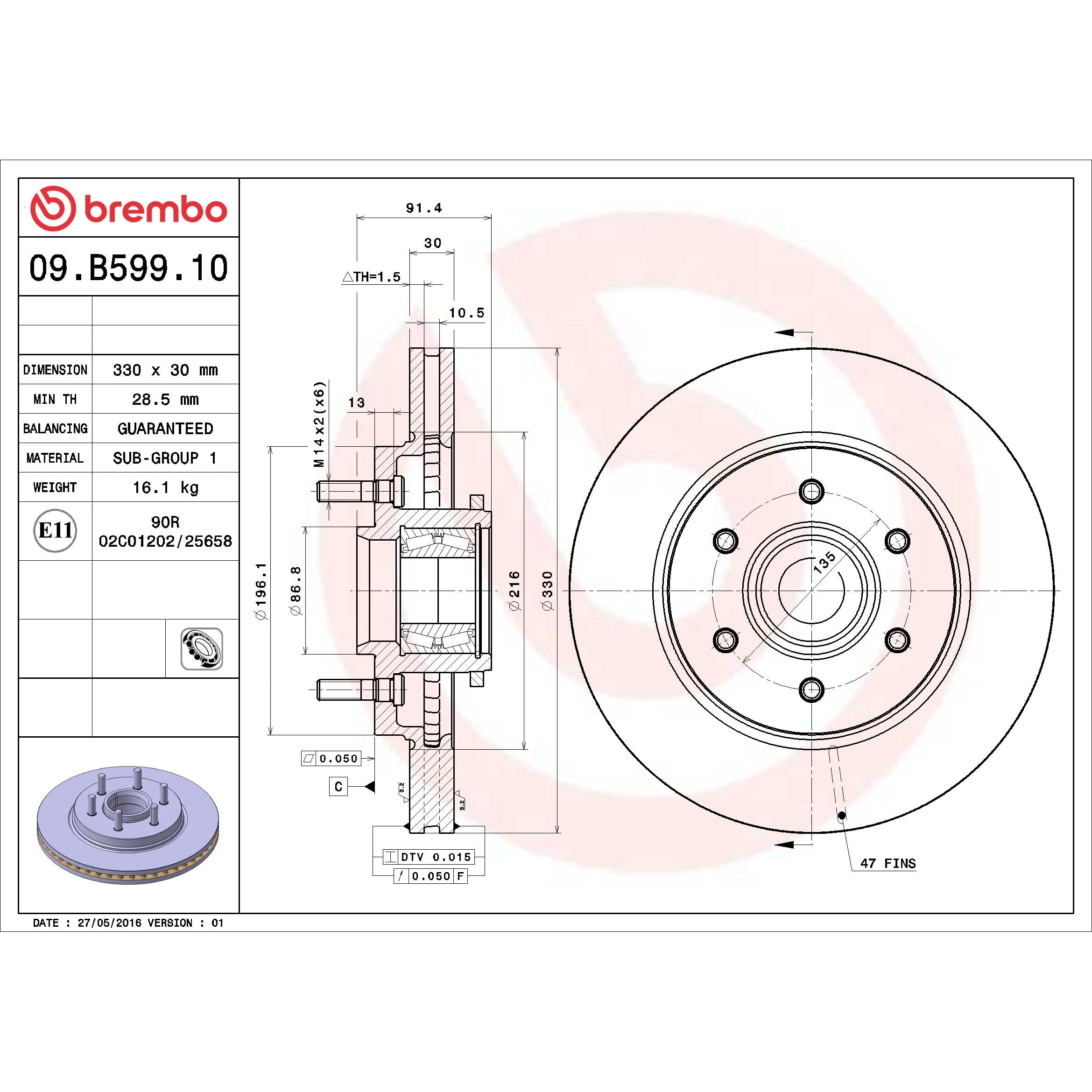 Brembo Disc Brake Rotor 09.B599.10