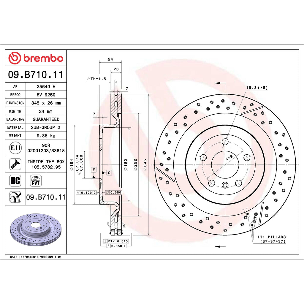 Brembo Disc Brake Rotor 09.B710.11