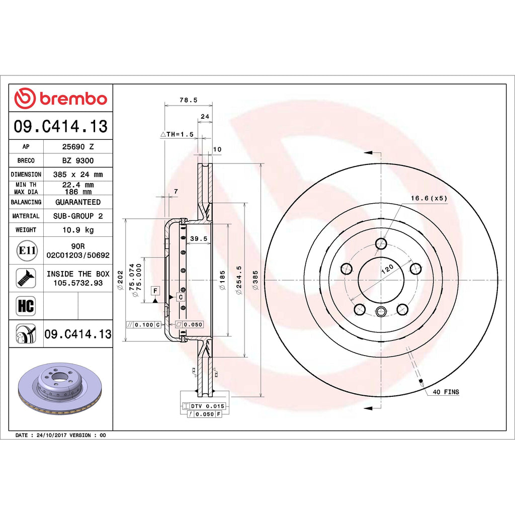 Brembo Disc Brake Rotor 09.C414.13