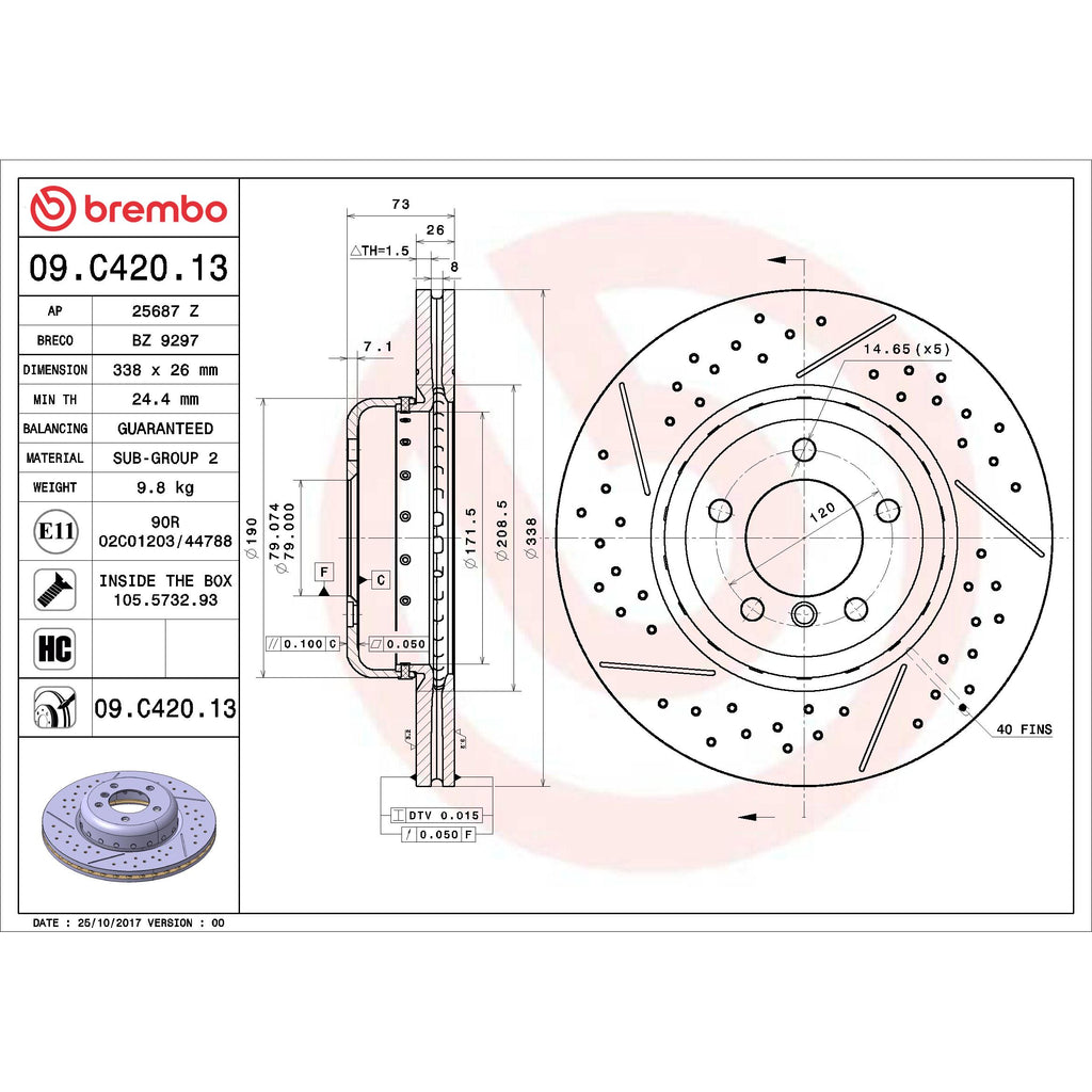 Brembo Disc Brake Rotor 09.C420.13
