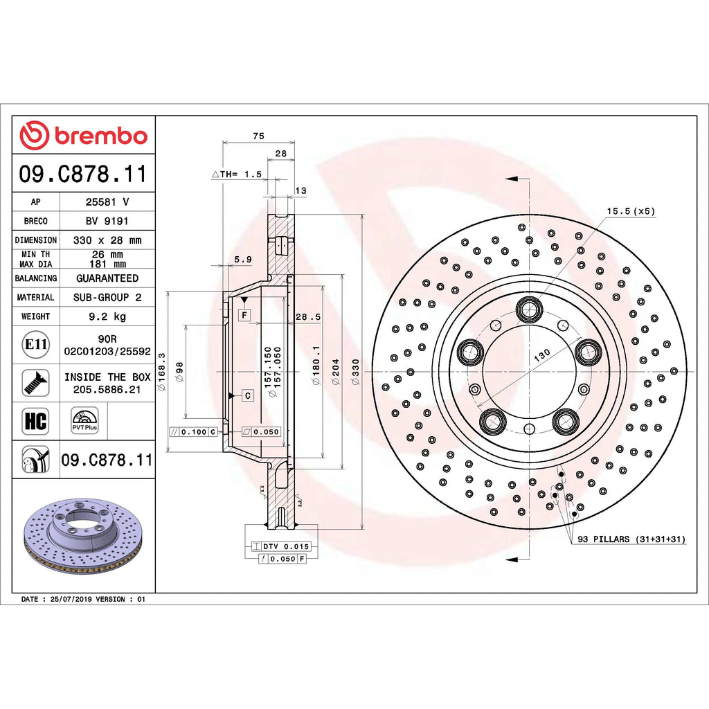 Brembo Disc Brake Rotor 09.C878.11