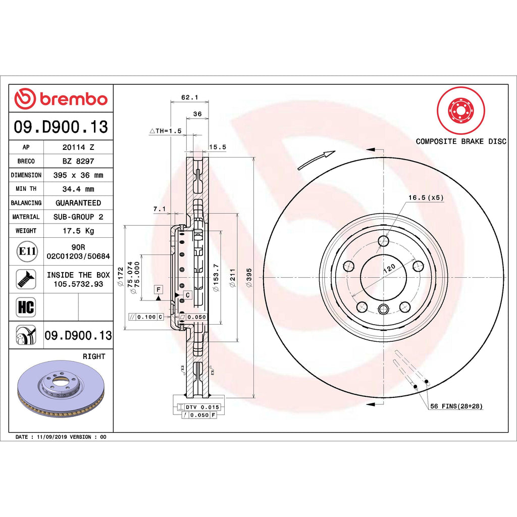 Brembo Disc Brake Rotor 09.D900.13