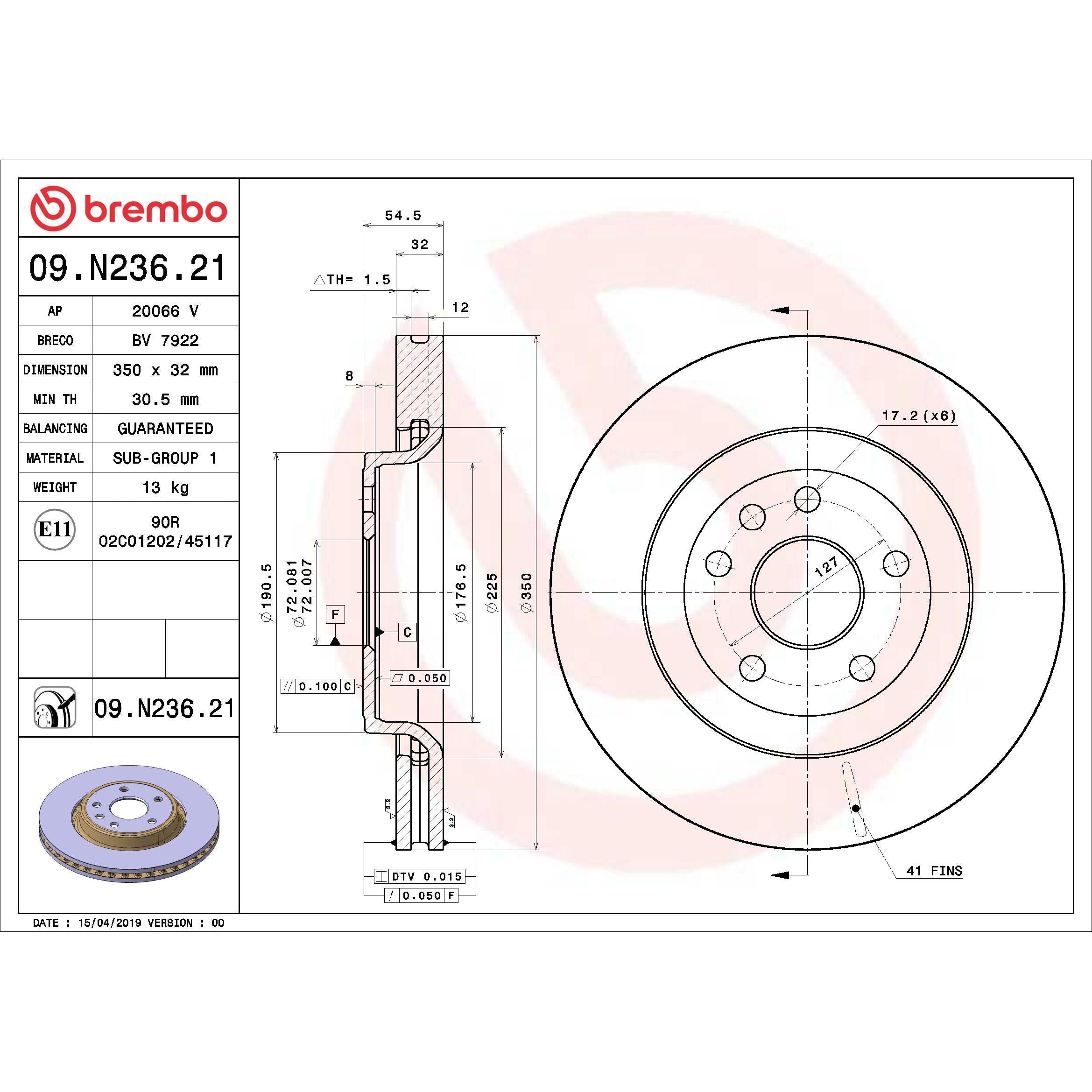 Brembo Disc Brake Rotor 09.N236.21