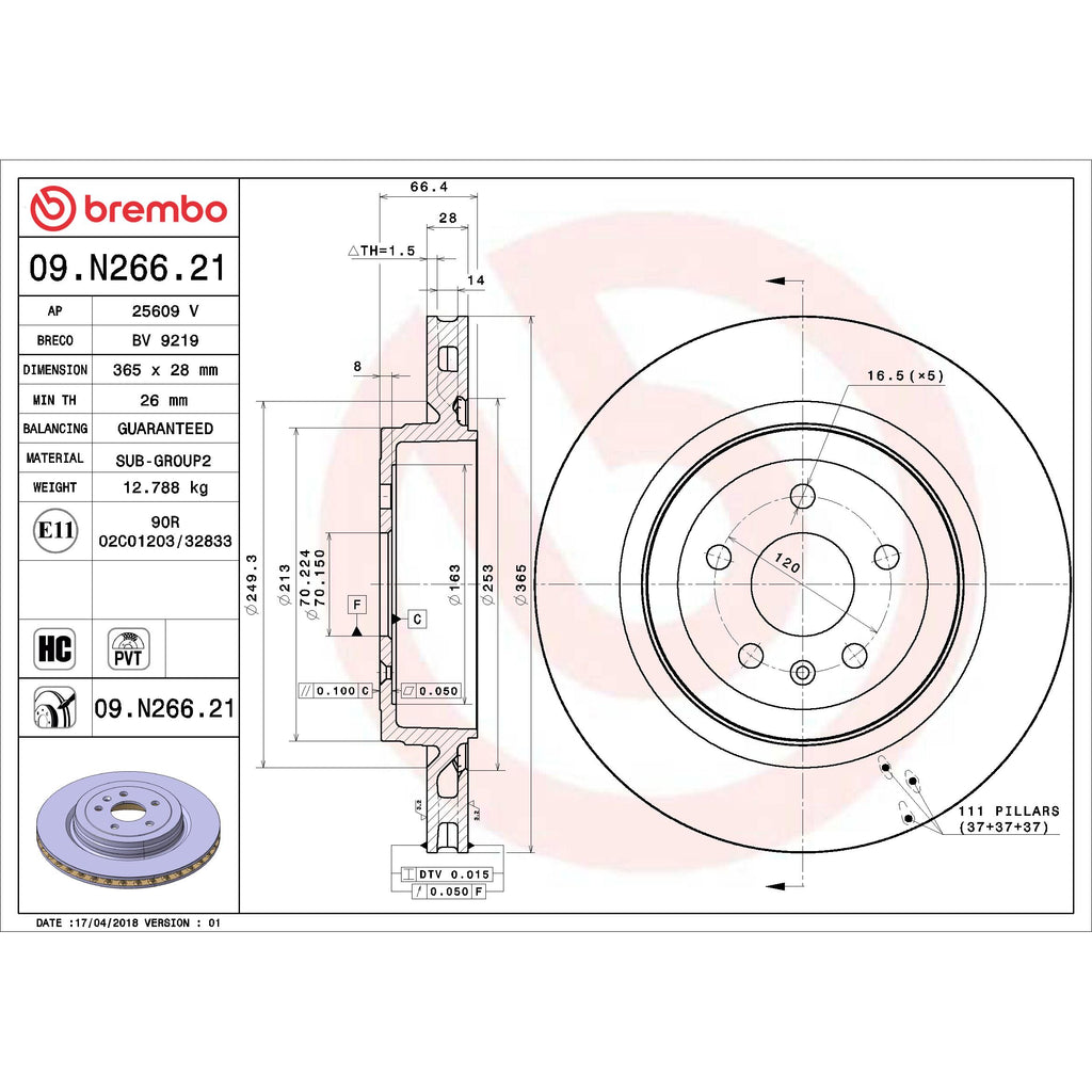 Brembo Disc Brake Rotor 09.N266.21