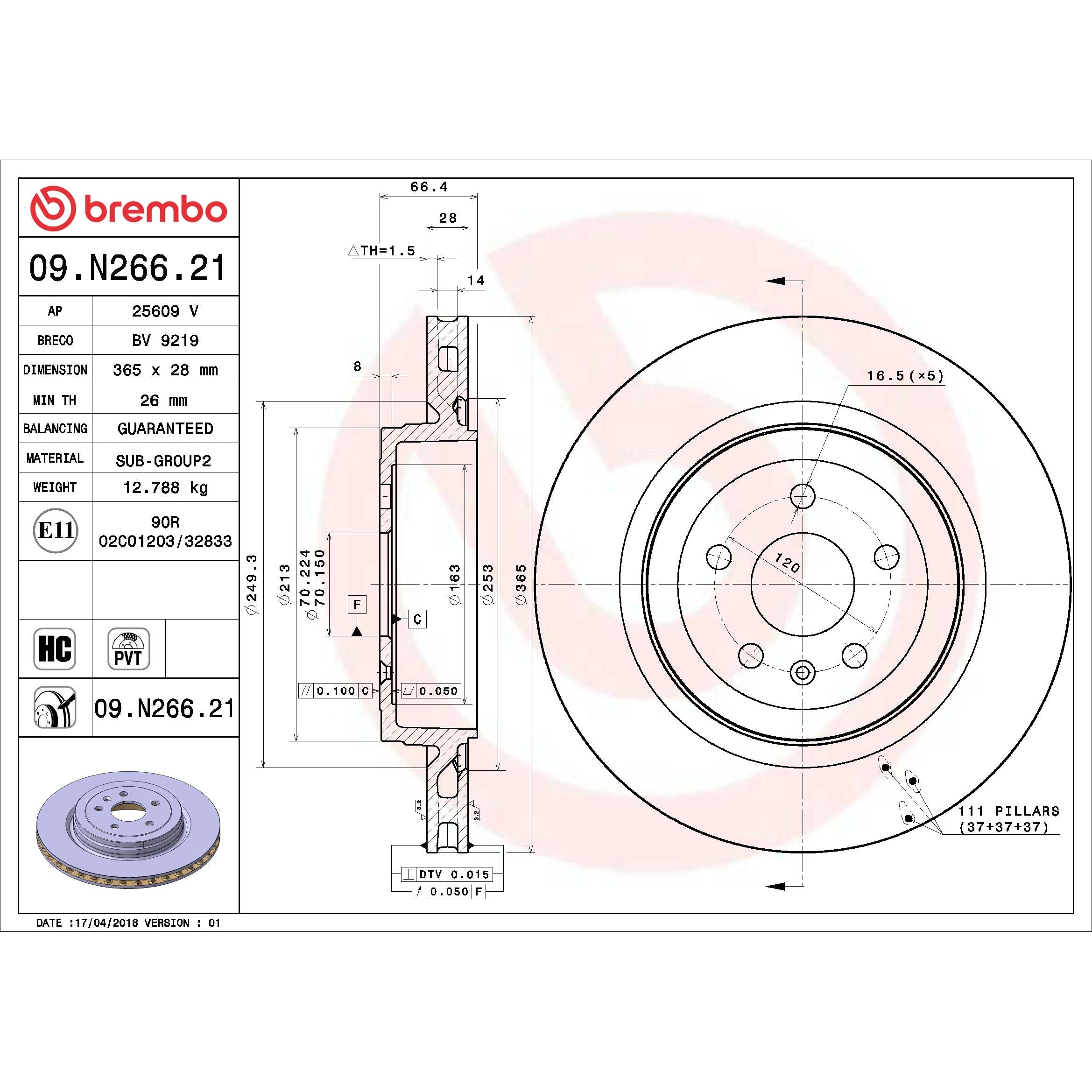 Brembo Disc Brake Rotor 09.N266.21