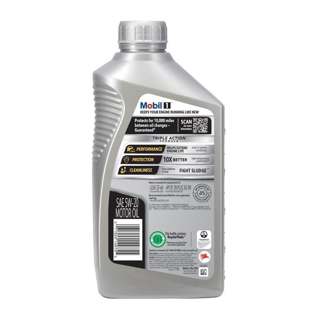 Mobil 1 Full Synthetic Engine Oil 5W-20 1 Quart