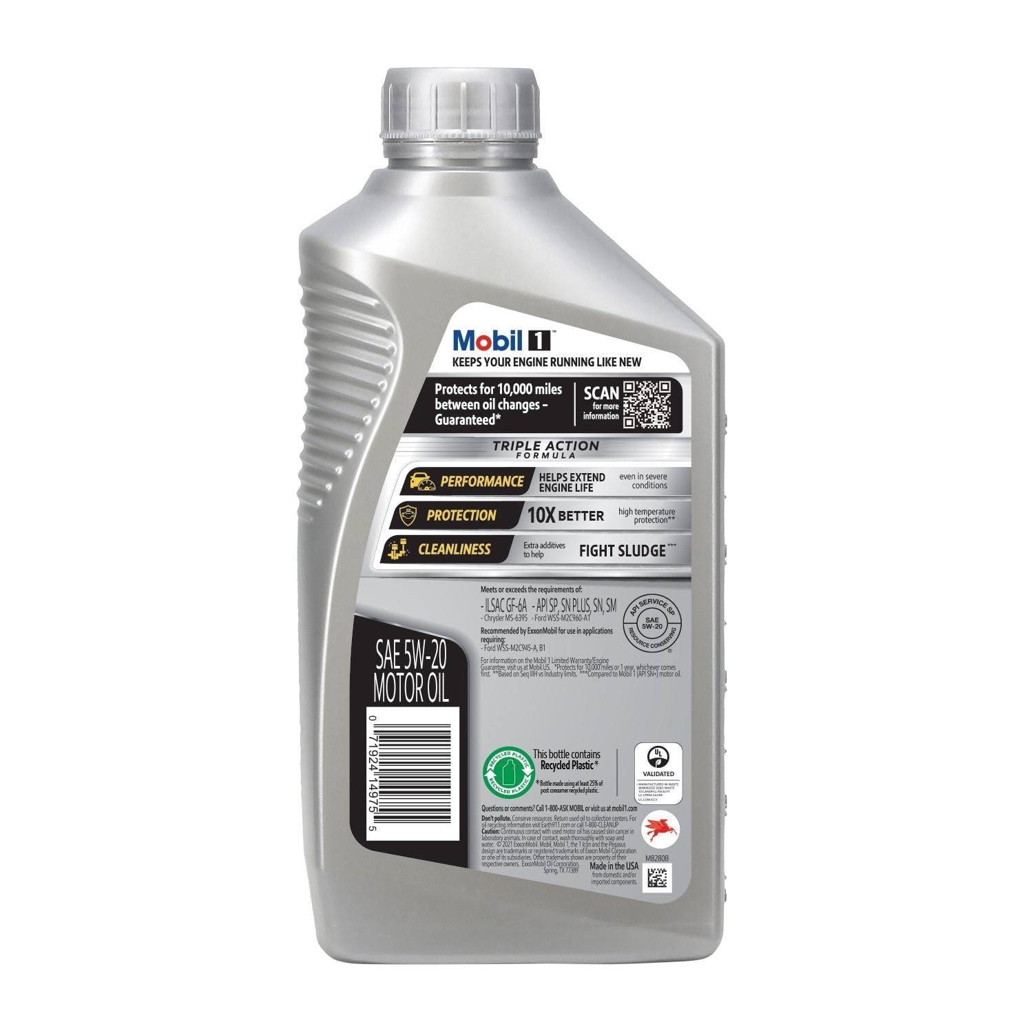 Mobil 1 Full Synthetic Engine Oil 5W-20 1 Quart