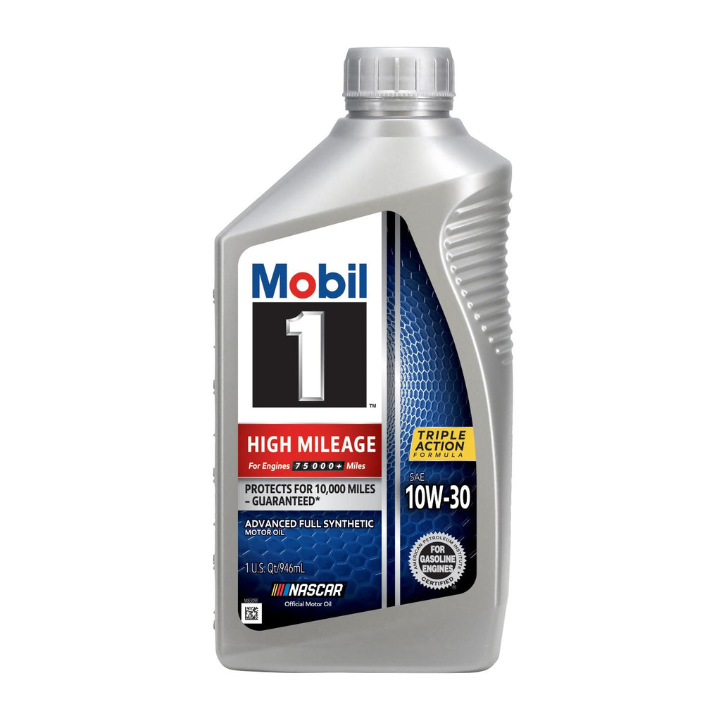 Mobil 1 High Mileage Full Synthetic Engine Oil 10W-30 1 Quart