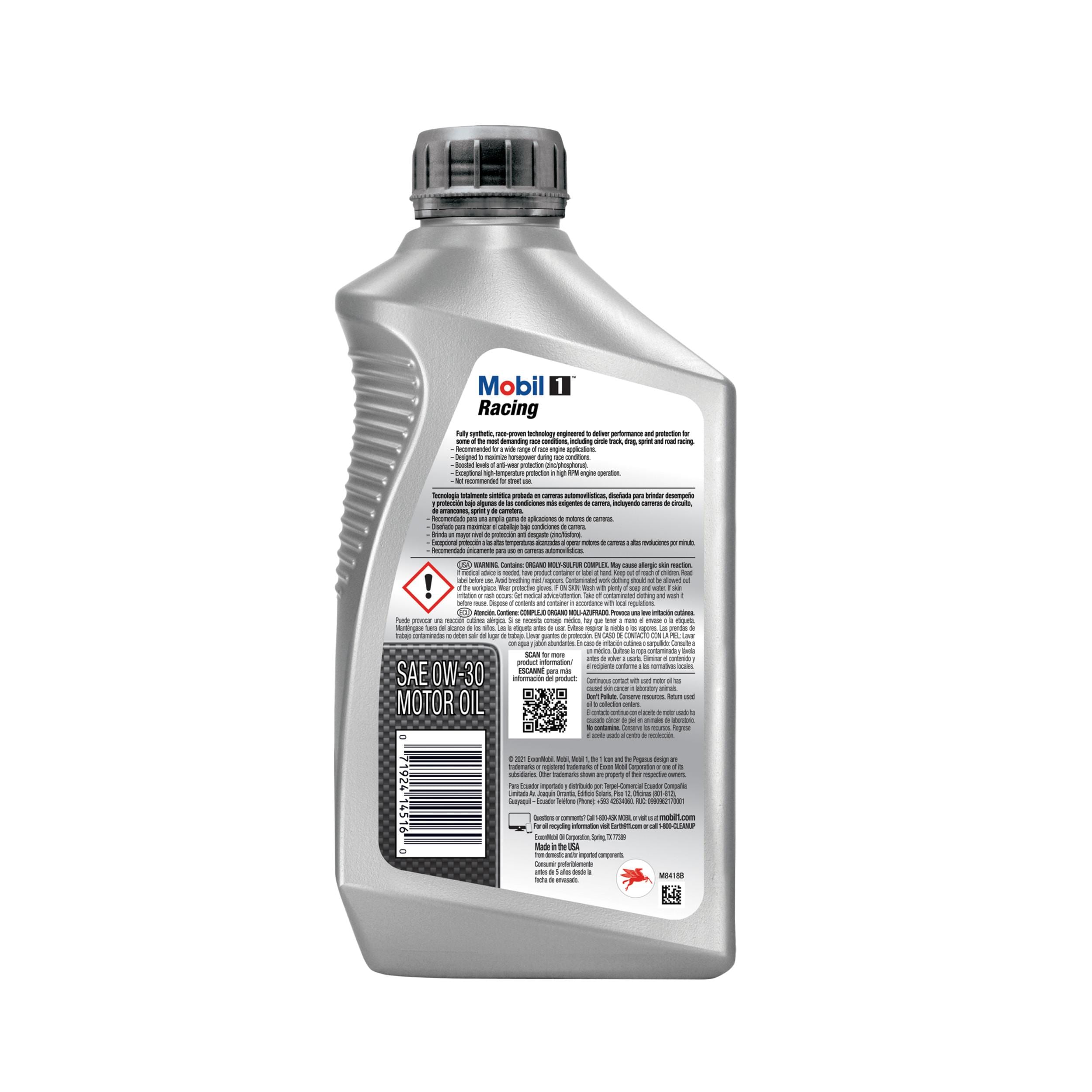 Mobil 1 Racing Full Synthetic Engine Oil 0W-50 1 Quart