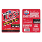 Lucas Oil Products Motorcycle Full Synthetic Engine Oil 20W-50 1 Quart