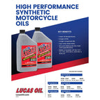 Lucas Oil Products Motorcycle Full Synthetic Engine Oil 20W-50 1 Quart