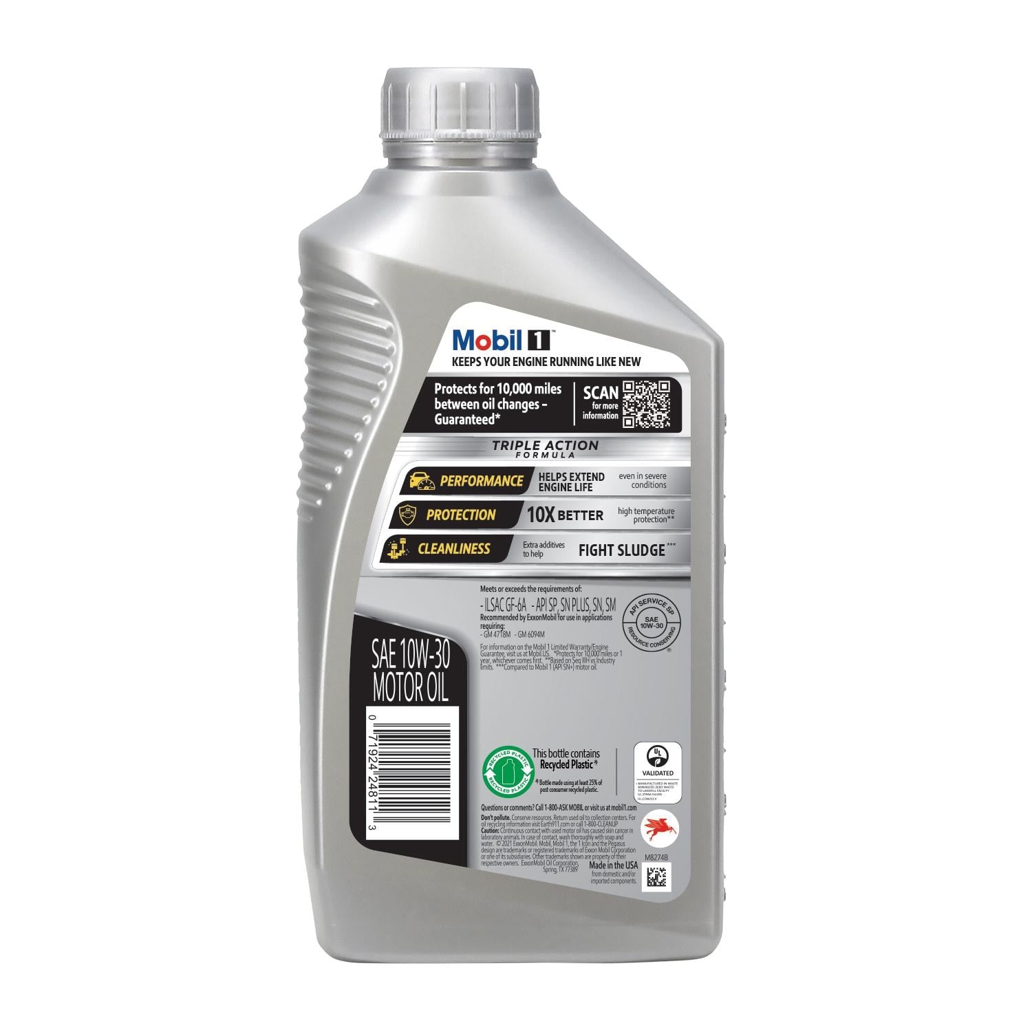 Mobil 1 Full Synthetic Engine Oil 10W-30 1 Quart