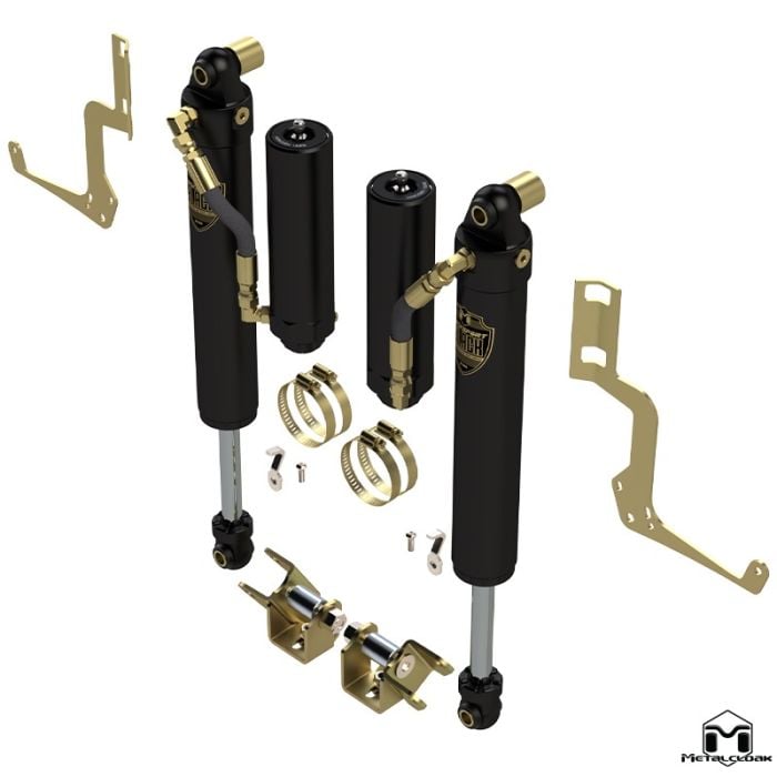 RockSport BLACK, 4.5"/5.5" JT Gladiator Mojave Adjustable Reservoir Shocks, Front, Pair