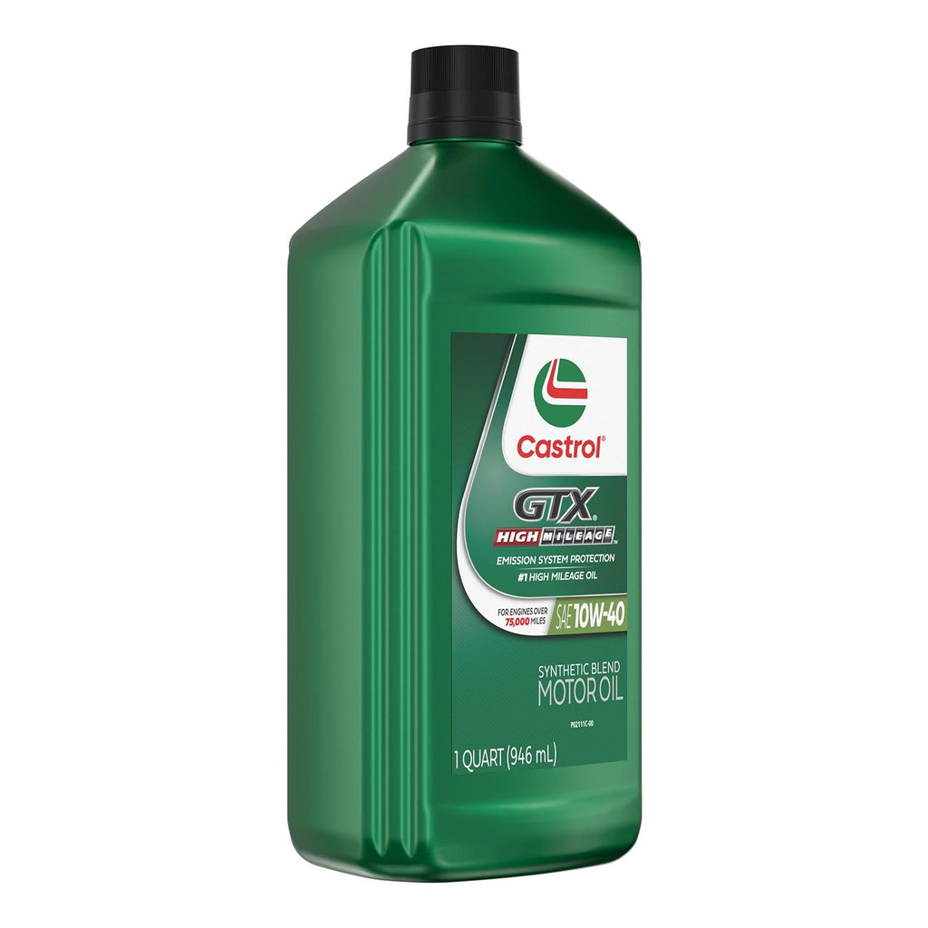 Castrol GTX High Mileage Synthetic Blend Engine Oil 10W-40 1 Quart