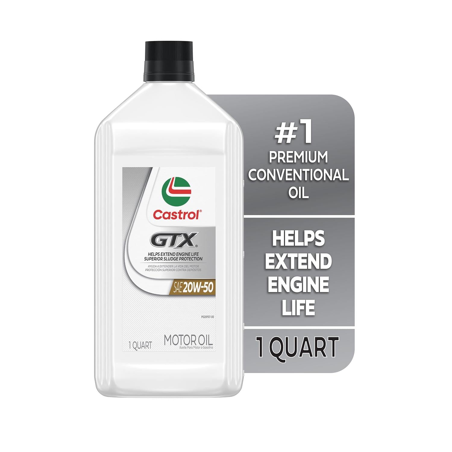 Castrol GTX Conventional Engine Oil 20W-50 1 Quart