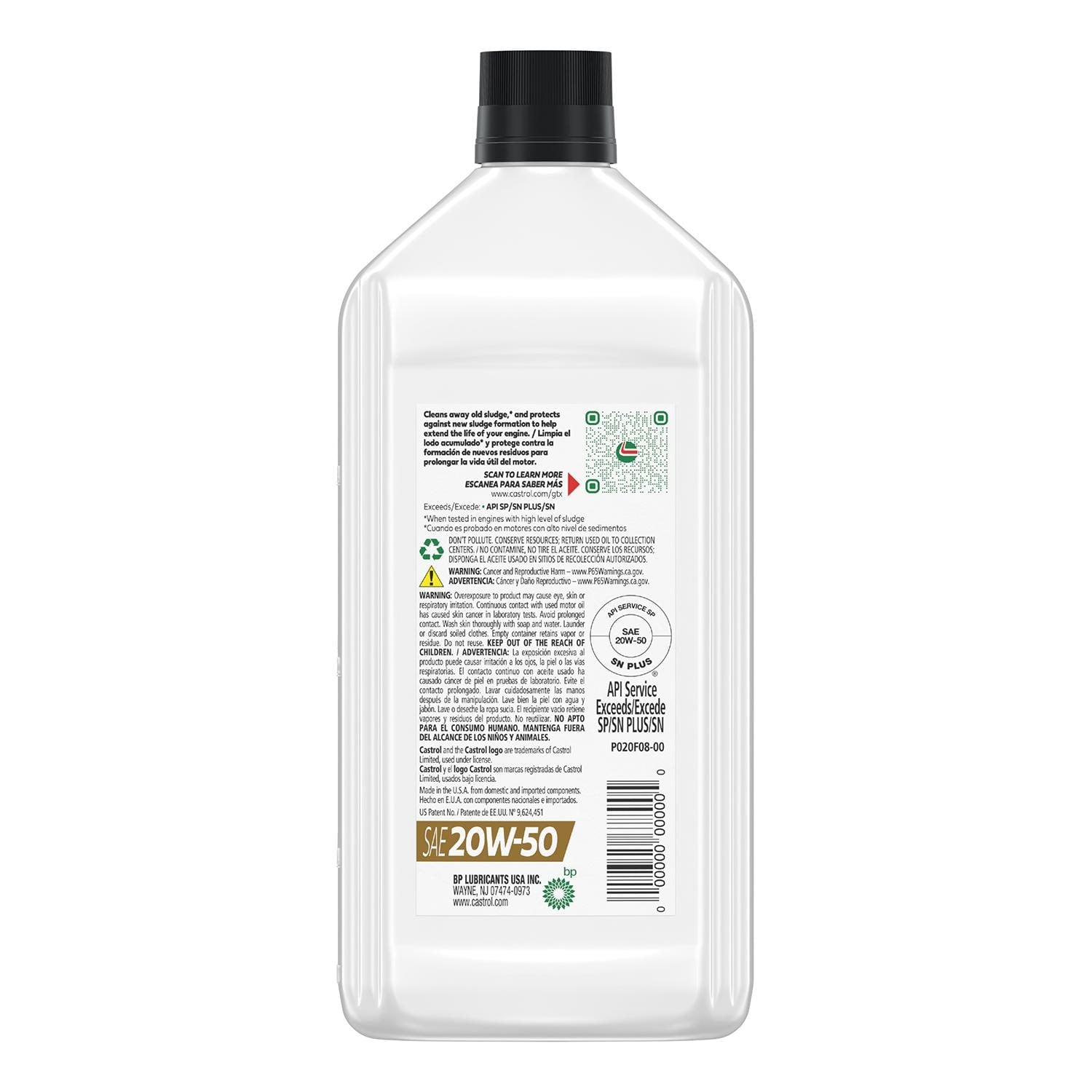 Castrol GTX Conventional Engine Oil 20W-50 1 Quart