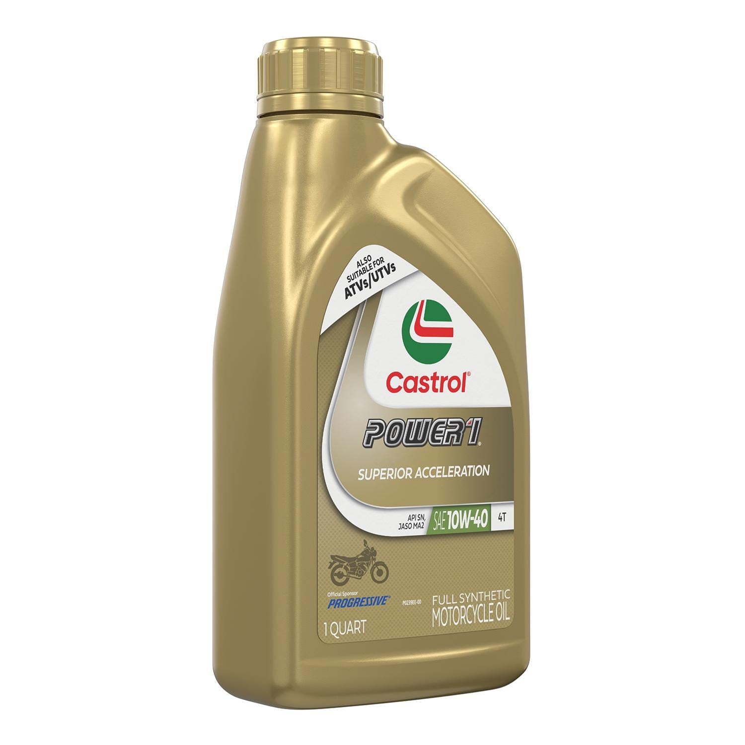 Castrol Power1 Motorcycle Full Synthetic Engine Oil 10W-40 1 Quart
