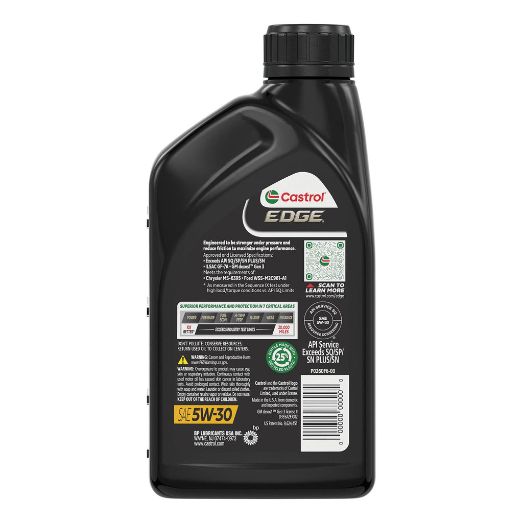 Castrol EDGE Full Synthetic Engine Oil 5W-30 1 Quart