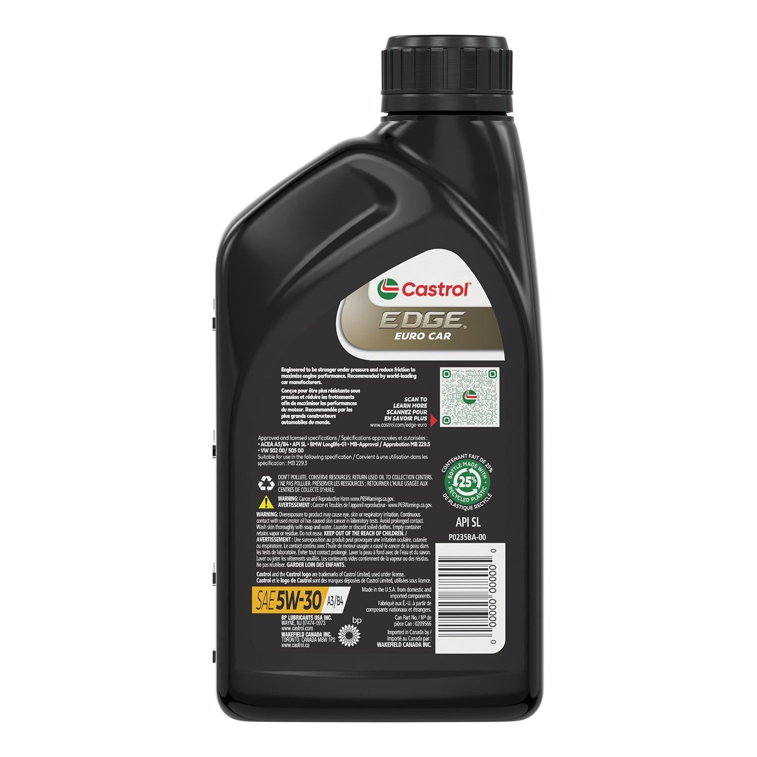 Castrol EDGE Full Synthetic 5W-30 Motor Oil 1 Quart