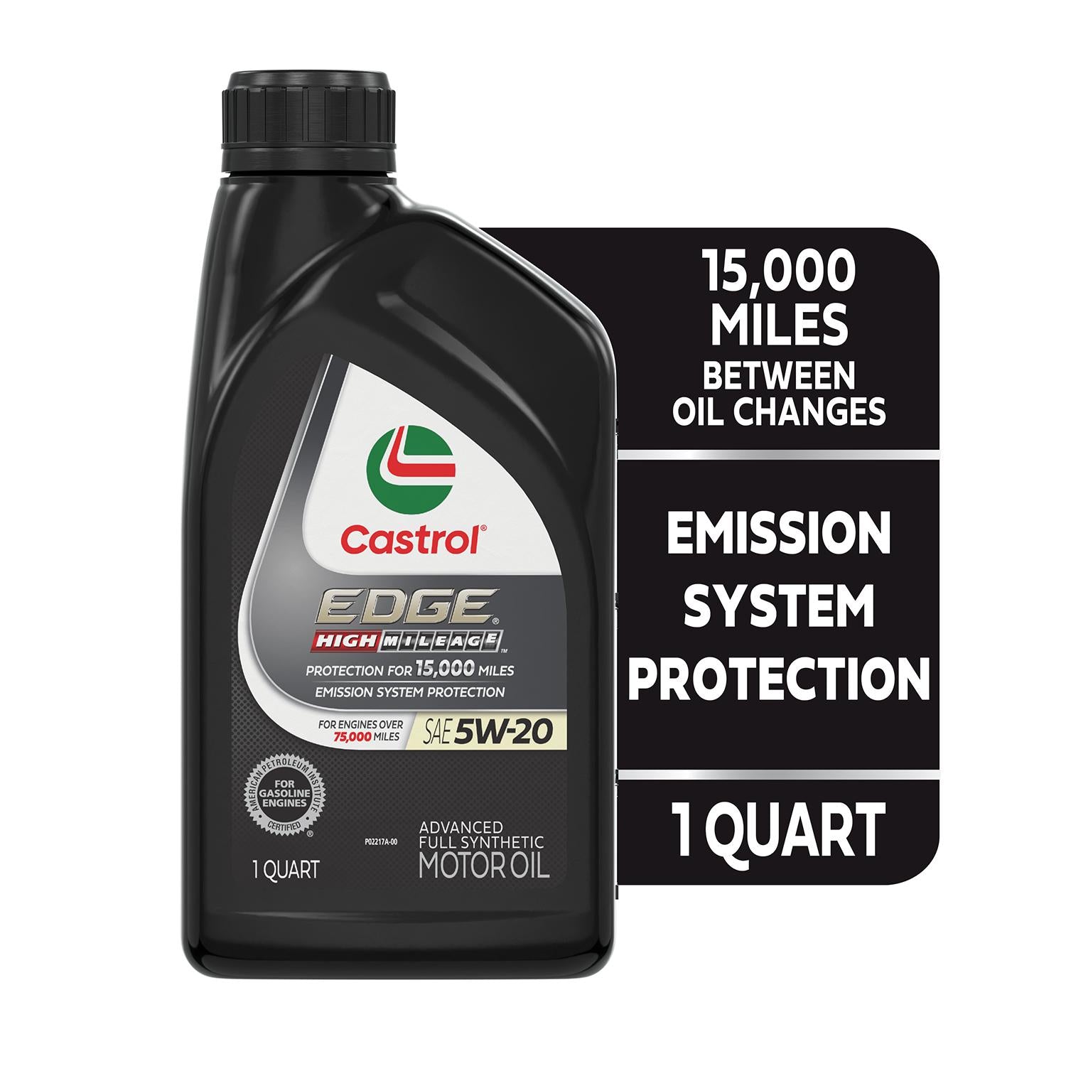 Castrol EDGE High Mileage Full Synthetic Engine Oil 5W-20 1 Quart