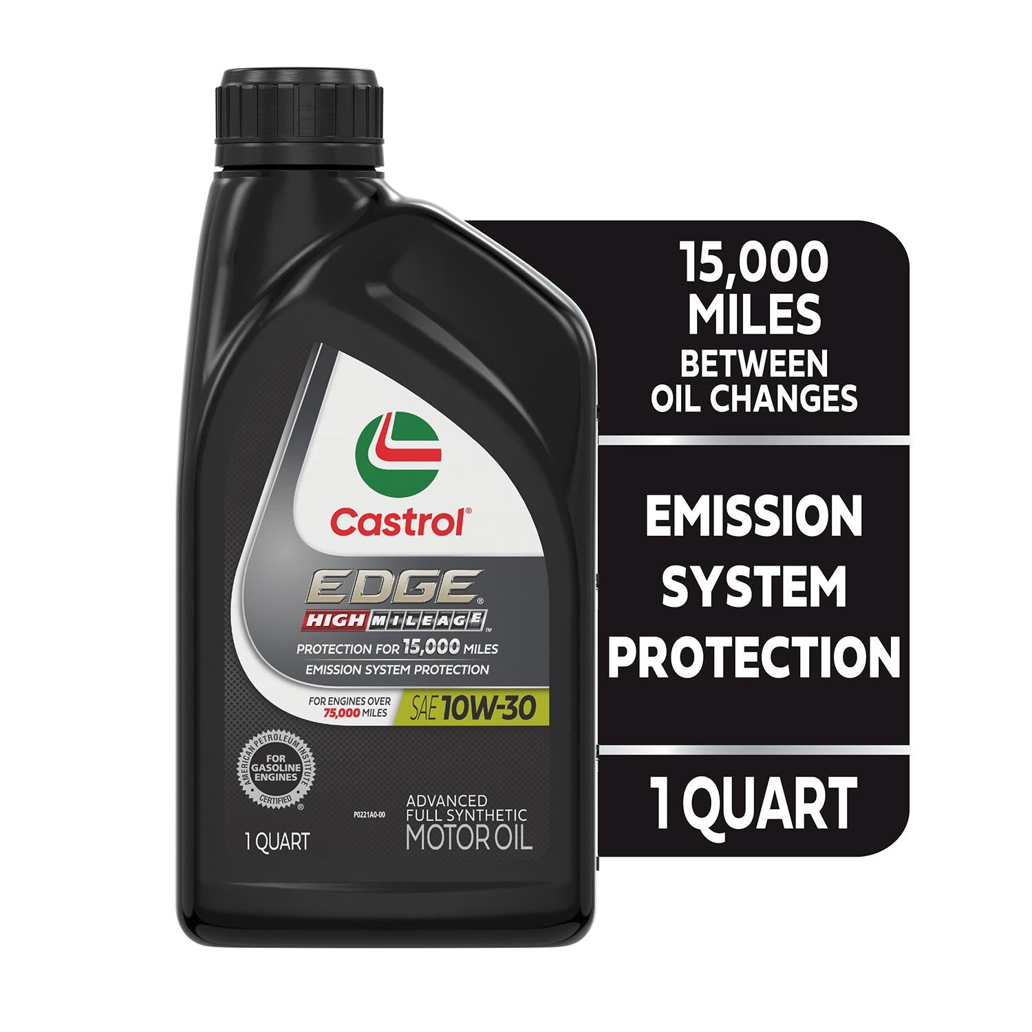 Castrol EDGE High Mileage Full Synthetic Engine Oil 10W-30 1 Quart