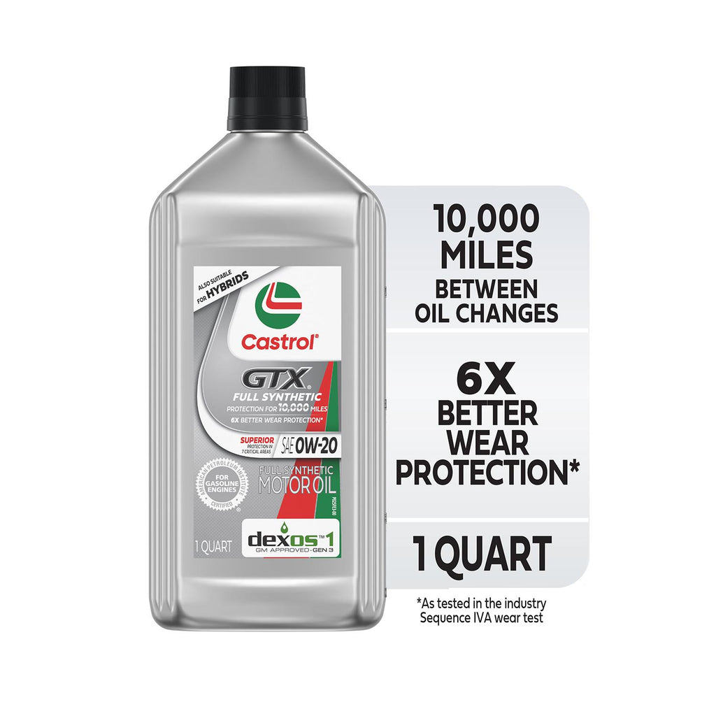 Castrol GTX Full Synthetic Engine Oil 0W-20 1 Quart