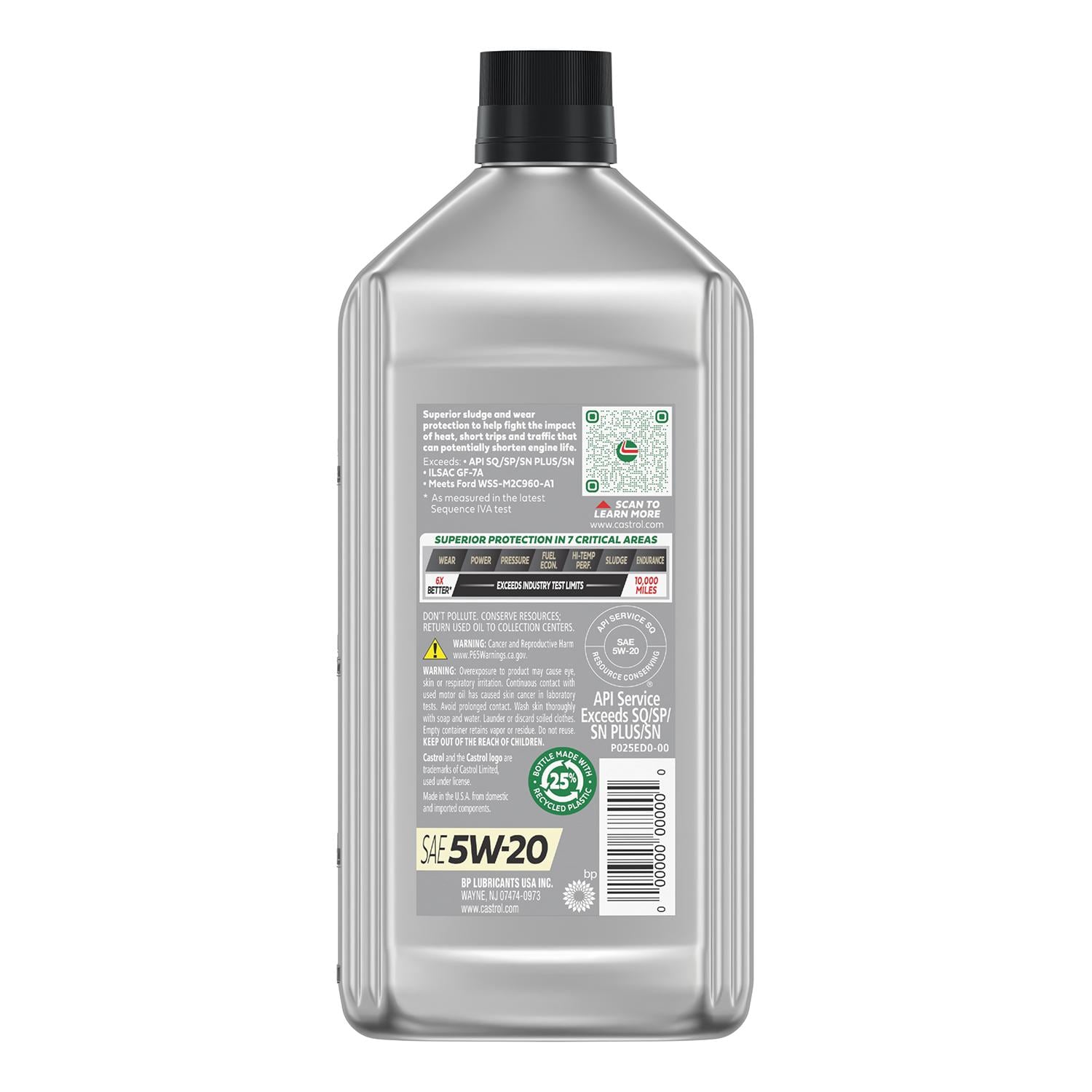 Castrol GTX Full Synthetic Engine Oil 5W-20 1 Quart