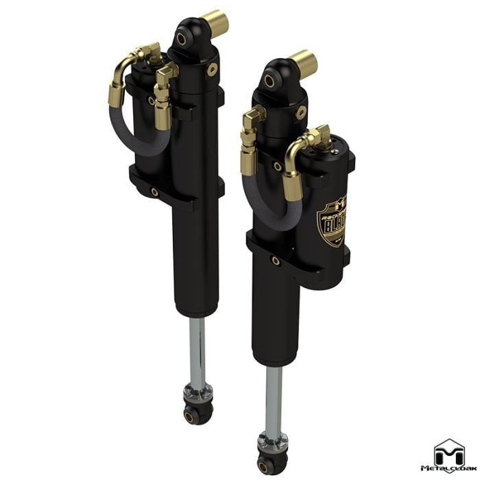 RockSport BLACK, 2.5"/3.5" JL Wrangler Reservoir Shocks, Rear, Pair