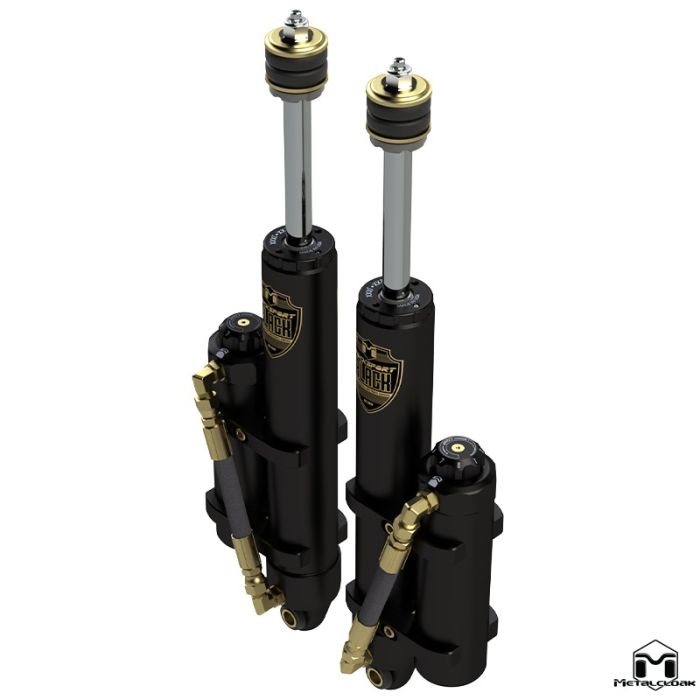 RockSport BLACK, 4.5" Ram 2500 Adjustable Reservoir Shocks, Rear, Pair, 2014 - Current