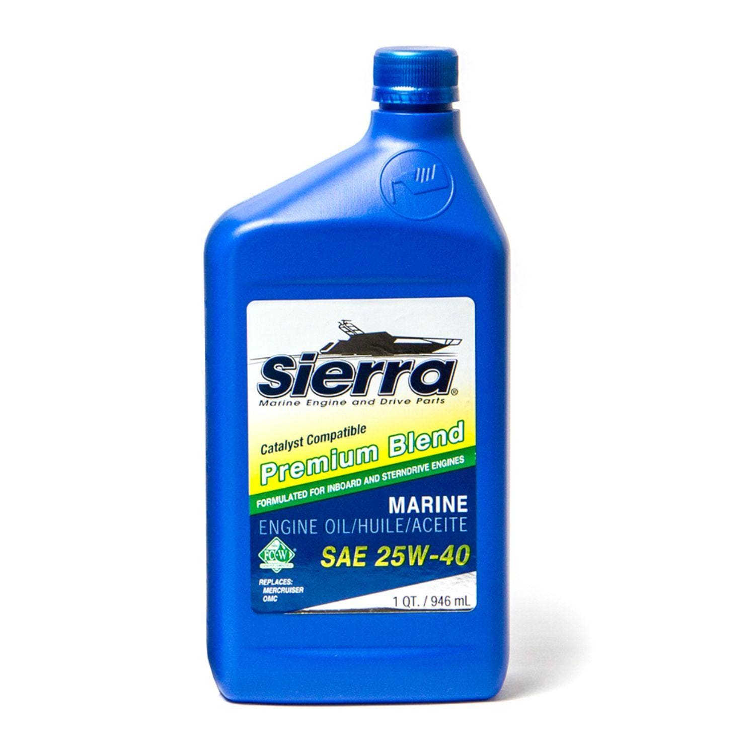 Sierra Marine Conventional 25W-40 Engine Oil 1 Quart