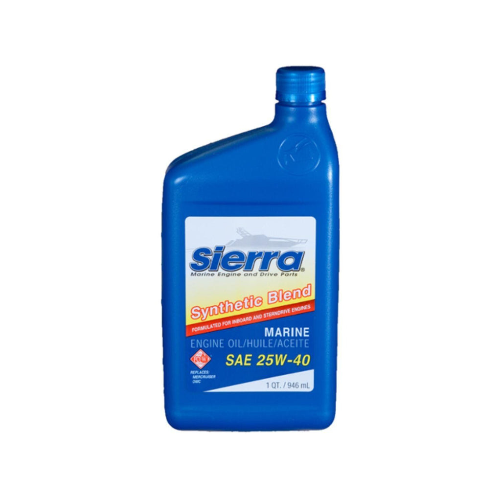 Sierra Marine Synthetic Blend 25W-40 Engine Oil 1 Quart