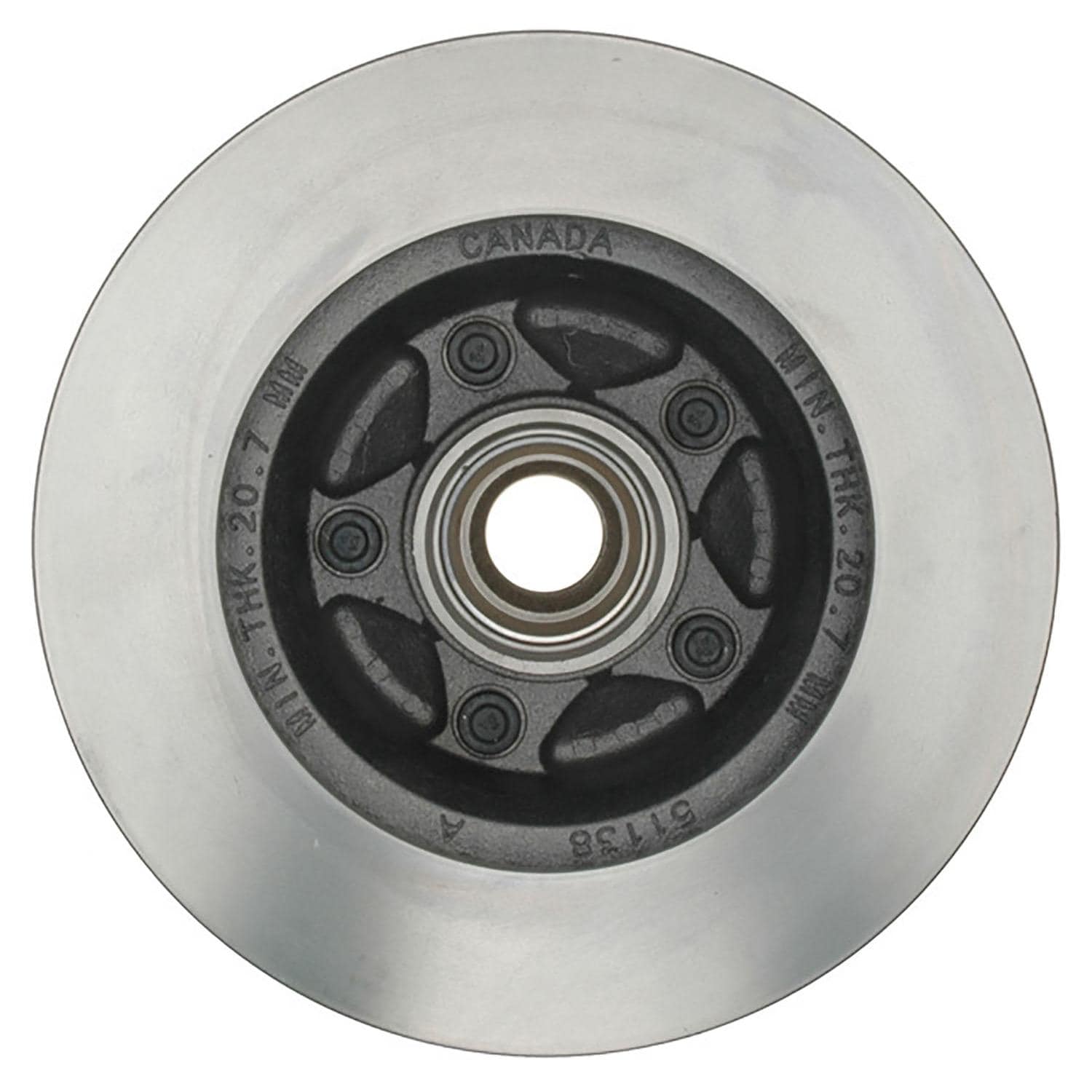 Silver Disc Brake Rotor and Hub Assembly 18A236A