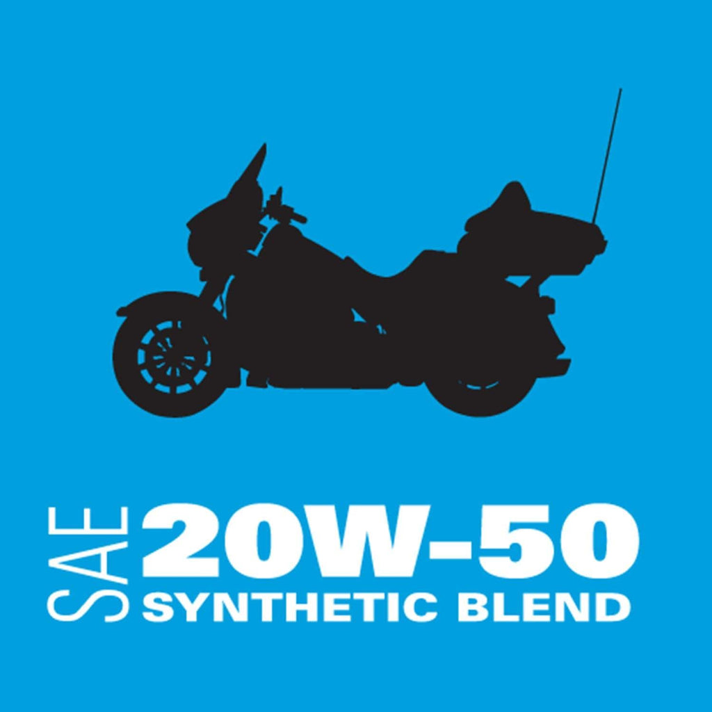 Quicksilver Motorcycle Synthetic Blend 20W-50 Motor Oil 1 Quart