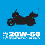 Quicksilver Motorcycle Synthetic Blend 20W-50 Motor Oil 1 Quart