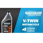 Quicksilver Motorcycle Synthetic Blend 20W-50 Motor Oil 1 Quart