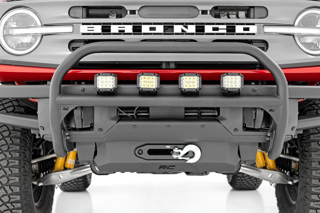 Nudge Bar | 20 Inch Black Single Row LED | OE Modular Steel | | Ford Bronco (21-26)