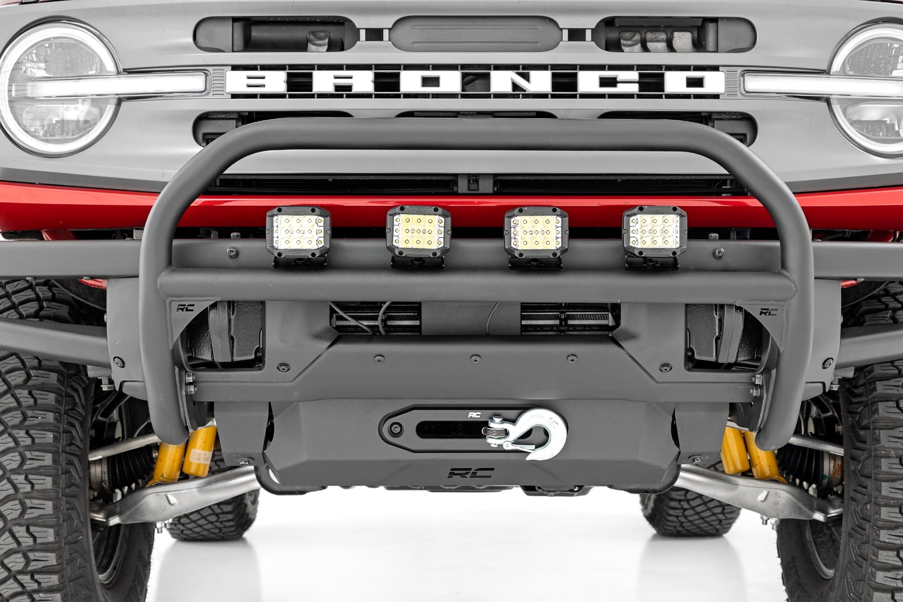 Nudge Bar | 3 Inch Wide Angle Led (x4) | Oe Modular Steel | Ford Bronco (21-26)