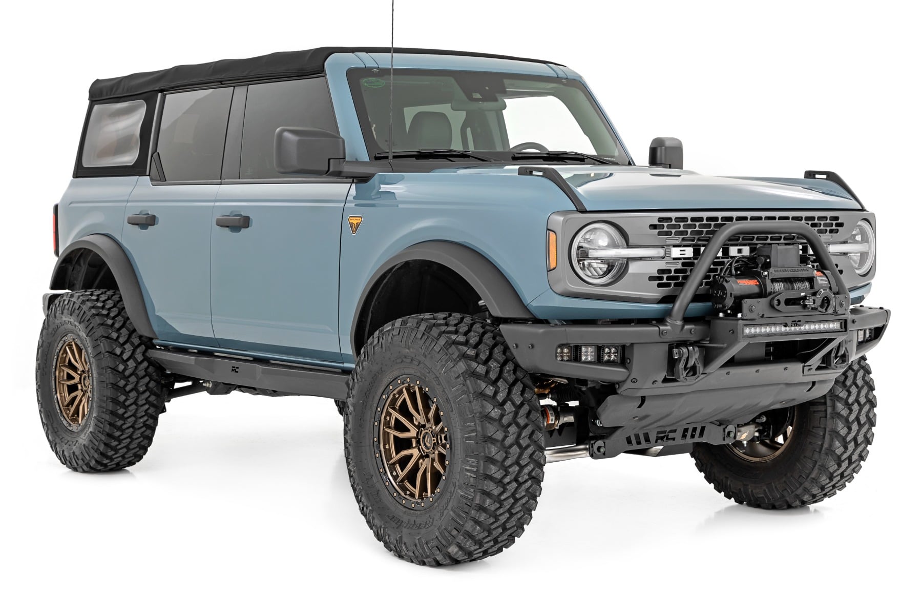 LED Light Kit | Fog Mount | Triple 2" Black Pair | Spot/Flood | Ford Bronco (21-26)