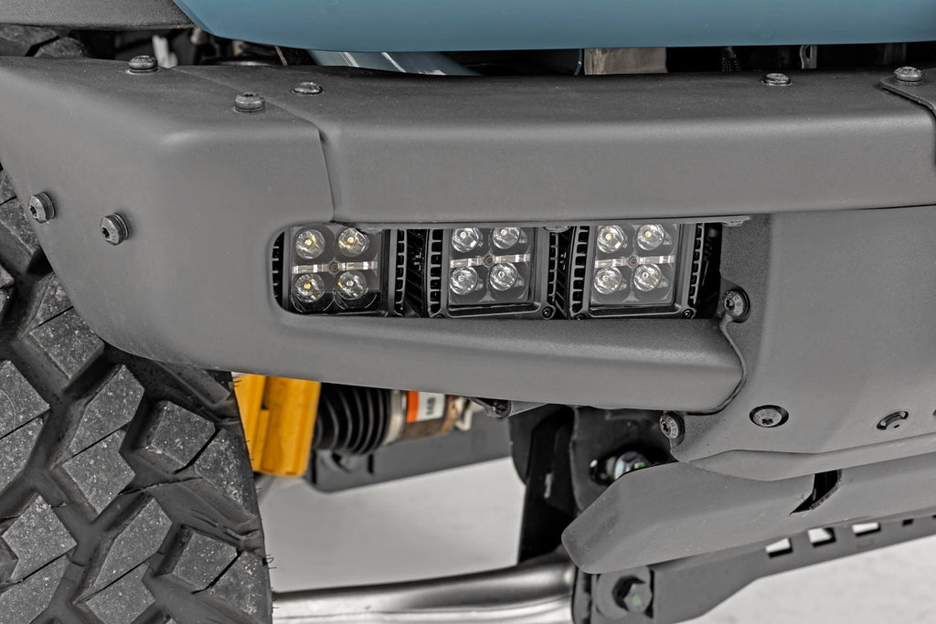 LED Light Kit | Fog Mount | Triple 2" Black Pair | Flood | Ford Bronco (21-26)