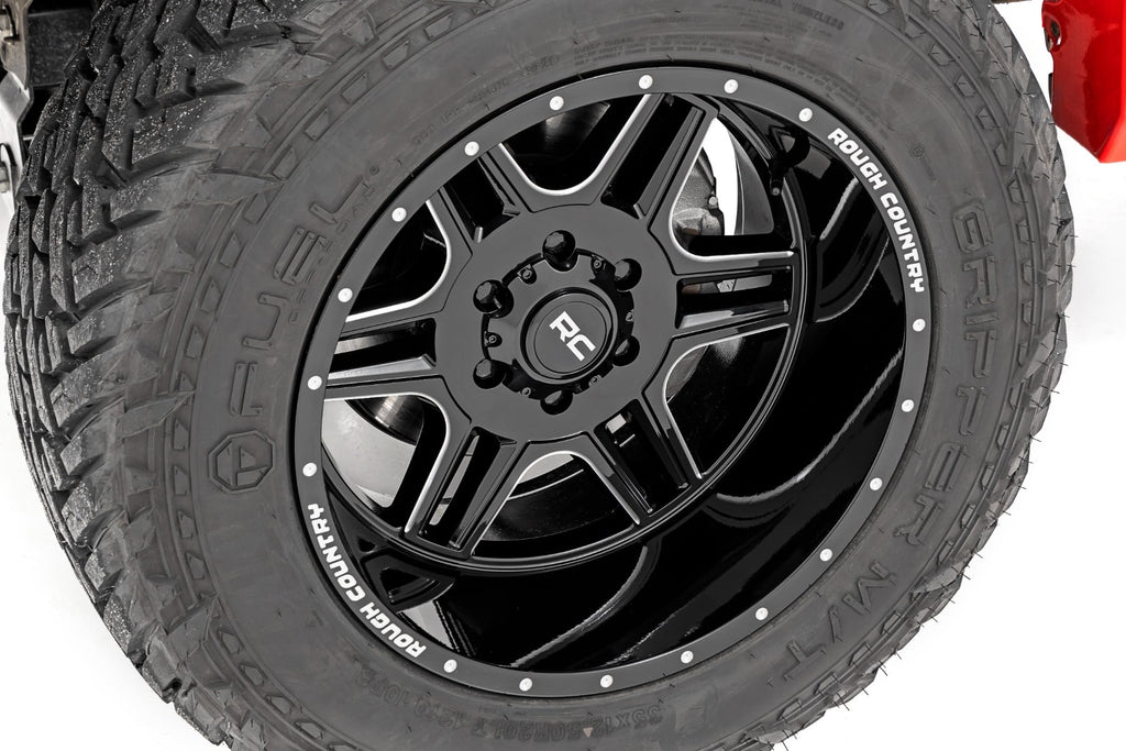 Rough Country 92 Series Wheel | Machined One-Piece | Gloss Black | 20x12 | 6x5.5 | -44mm