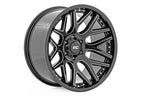 Rough Country 95 Series Wheel | Machined One-Piece | Gloss Black | 20x10 | 5x5 | -19mm