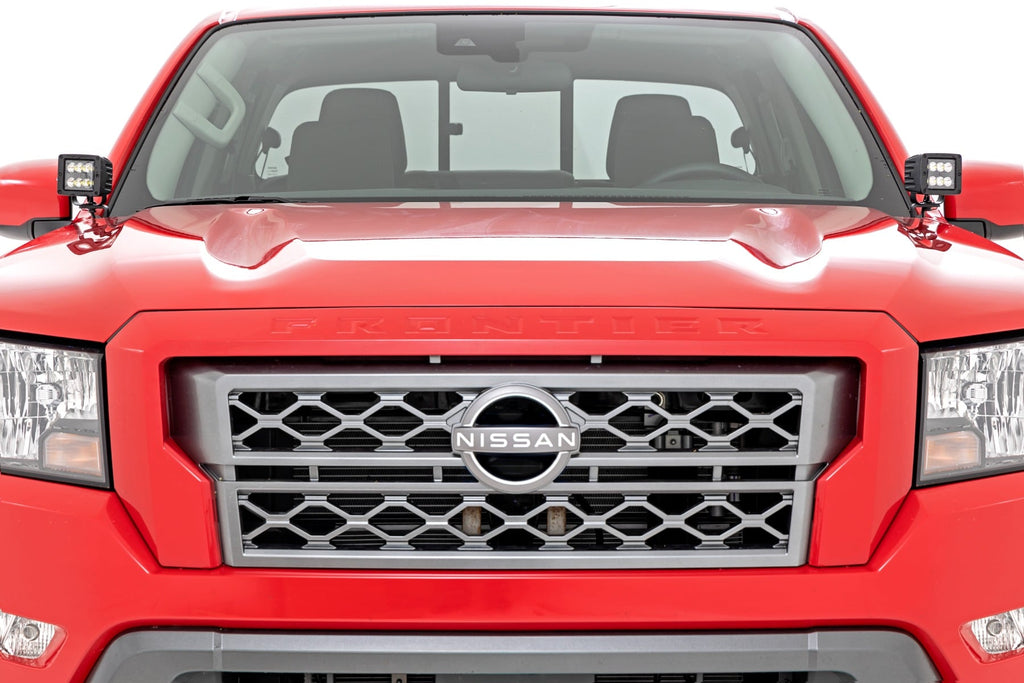 LED Light Kit | Ditch Mount | 2" Black Pair | Amber DRL | Nissan Frontier (22-26)