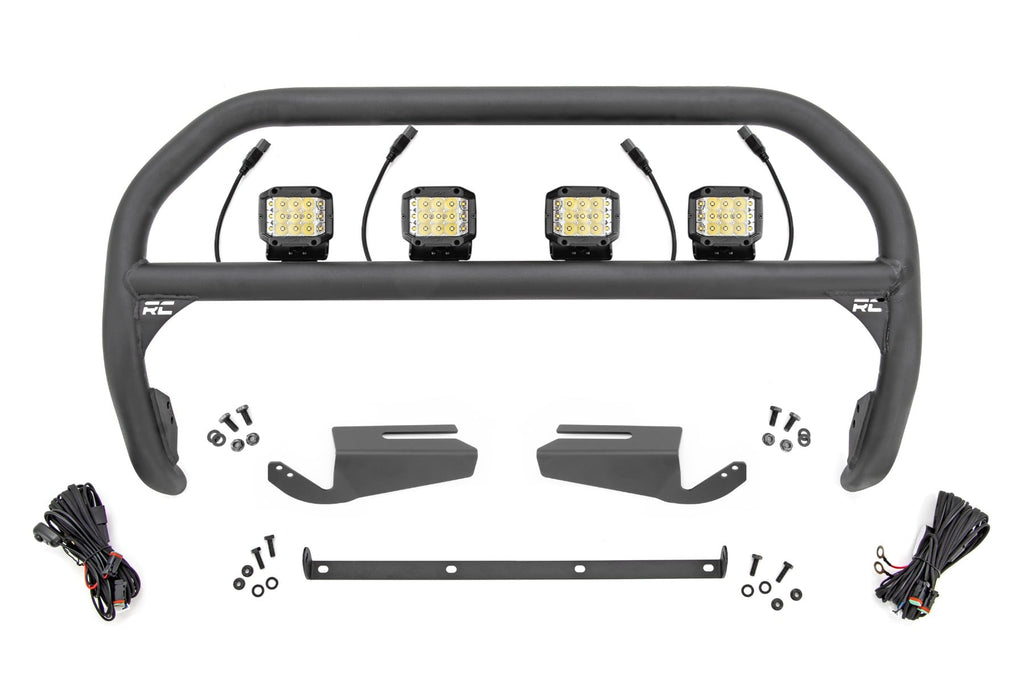 Nudge Bar | 3 Inch Wide Angle Led (x4) | Oe Modular Steel | Ford Bronco (21-26)