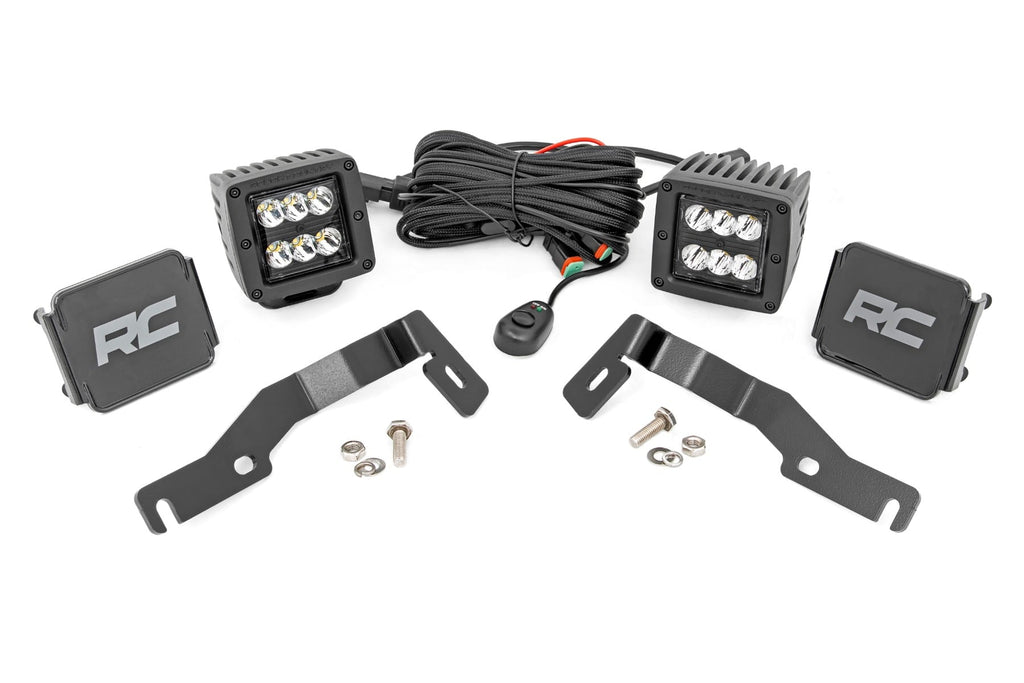 LED Light Kit | Ditch Mount | 2" Black Pair | Spot | Toyota Tacoma (24-26)