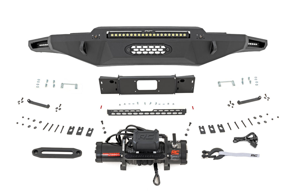 Hybrid Front Bumper | 12000S | Blk LED w/ Amber DRL | Toyota Tundra (22-26)